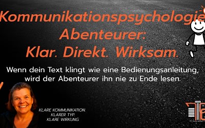 Kommunikationspsychologie Abenteurer: Klar. Direkt. Wirksam.